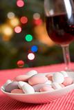 Dish of Sugared Almonds with Red Wine