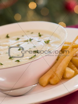 Roasted Parsnip and Thyme Soup