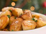 Dish of Roast Potatoes with Sea Salt and Lemon Thyme