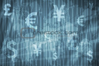 Currencies Collage Abstract Background