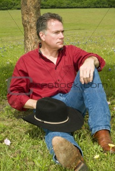 Cowboy Resting