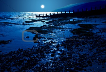 moonlit seascape