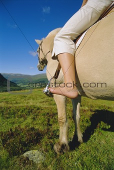 Young woman on horse