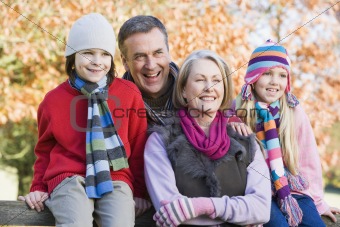 Grandparents and grandchildren on walk