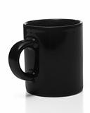 Black coffee cup, isolated
