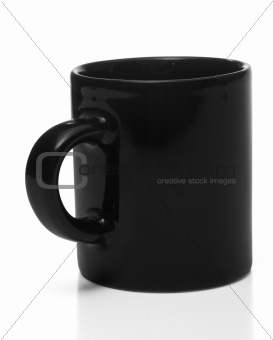 Black coffee cup, isolated
