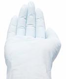 Hand in latex glove  