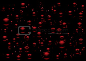 Dark red bubbles.