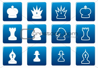 Chess square icons set.