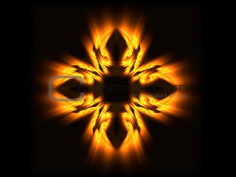 Flame geometric ornament.
