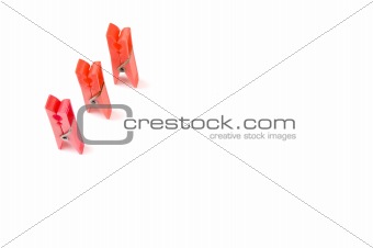 clothepegs isolated on white