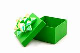 Green Gift Box with Big Ribbon