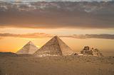Pyramids sunset