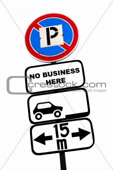 Road signs. Good container for your visual ideas and concepts. Isolated on white