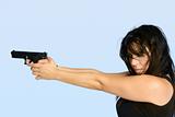 Female with a gun