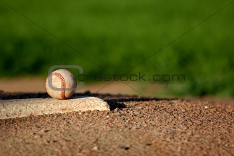 baseball on pitchers mound