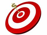 golden dollar dart hit on target