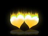 Flaming hearts