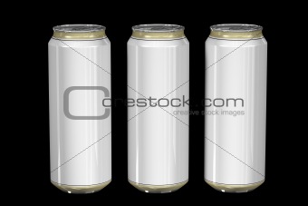aluminum beer can isolated on white background