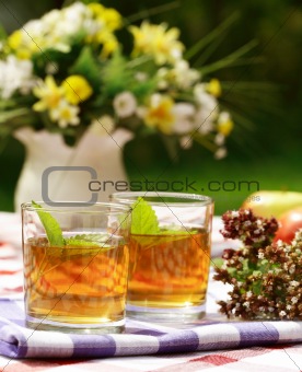 Herbal tea - outdoor dining