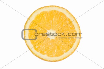 Orange Slice on White Background