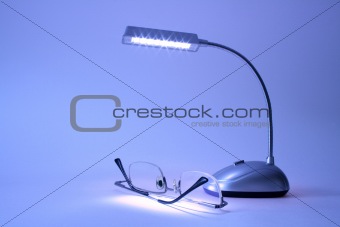 Table Lamp And Spectacles
