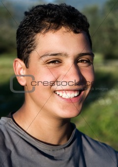 Young guy smiling