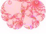 Brain Shape Light Pink Spiral Fractal 2d Pattern for Background 