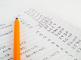 Handwritten Home Budget on Lined Notebook Paper