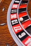 Close up of spinning roulette wheel