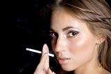 portrait of the beautiful young woman with a cigarette 1
