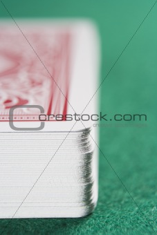 Close up of deck of cards