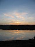 Sunset reflection on lake