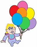 Baby with balloons