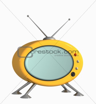 3d stylized model of a retro of the television