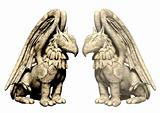 3d statues griffin from stone