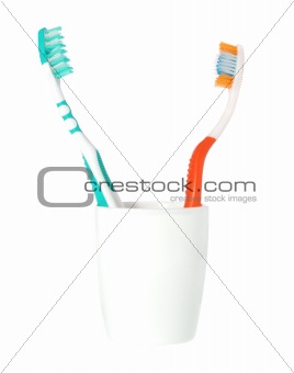 Tooth-brush white isolated