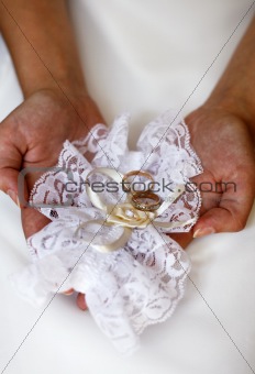 Garter and wedding rings