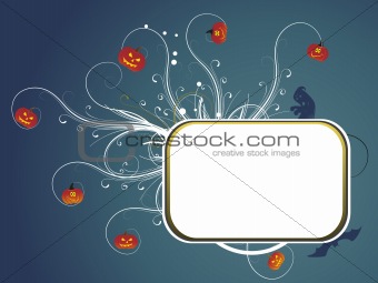 halloween background with frame