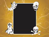 halloween black frame with abstract background