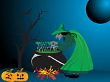 illustration of halloween background series2 set6
