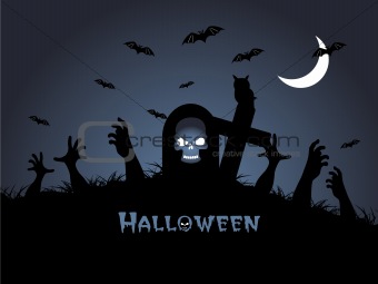 illustration of halloween background series3 set2