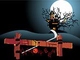 illustration of halloween background series3 set6