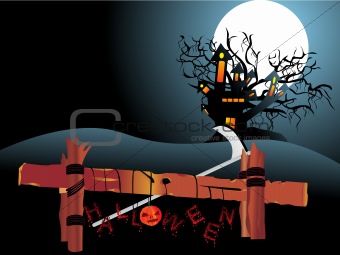illustration of halloween background series3 set6