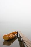 Boat on a misty morning