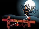 illustration of halloween background series3 set8