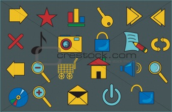 Buttons, symbols, vector objeсts