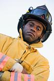 Portrait of a firefighter
