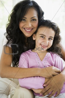 A woman with her daughter