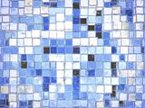 Abstract Cartoony Blue Square Blocks